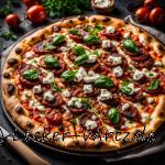Flammkuchen mit Merguez und Feta