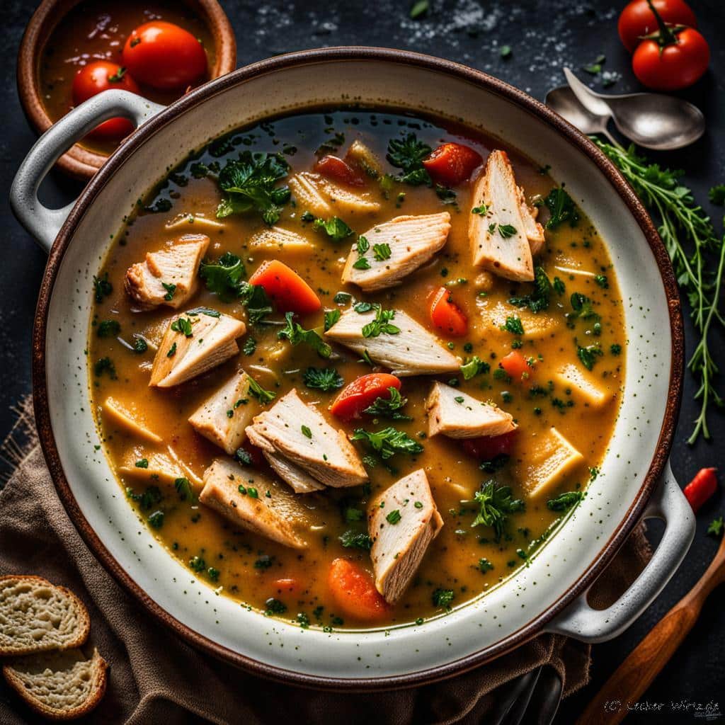 Rumänische Hühnersuppe - Ciorba radauteana