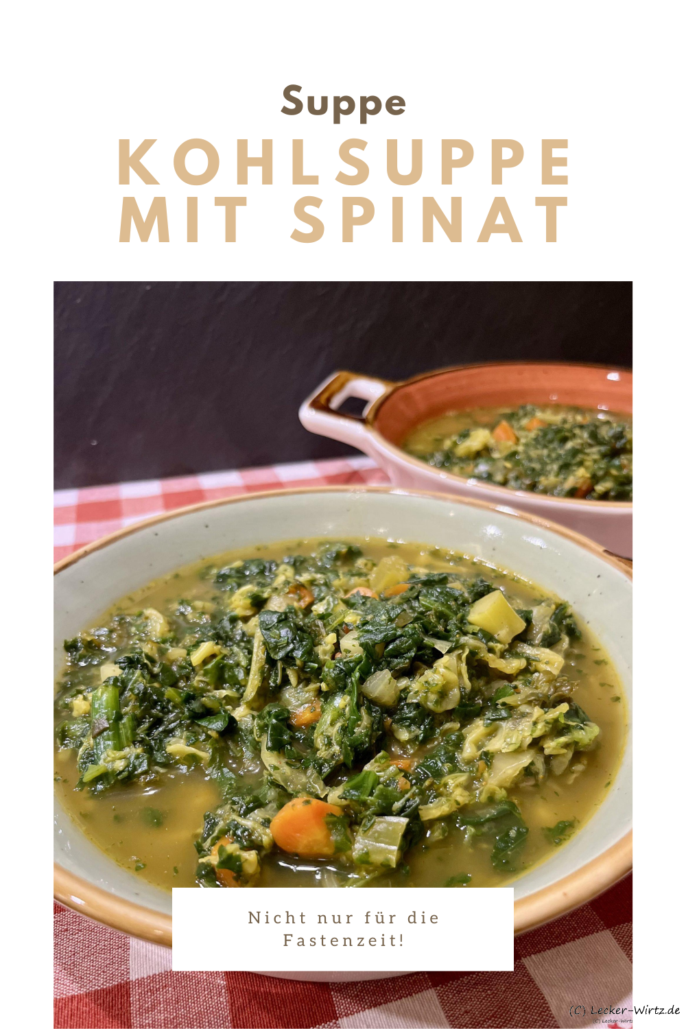 Kohlsuppe mit Spinat