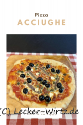 Pizza Acciughe – Tomatensoße, Oliven, Sardellen und Kapern