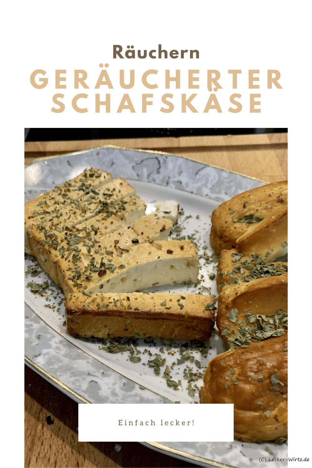 Geräucherter Schafskäse