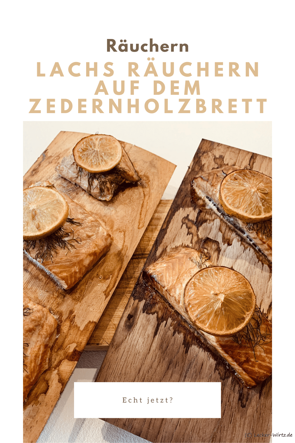 Lachs räuchern auf dem Zedernholzbrett