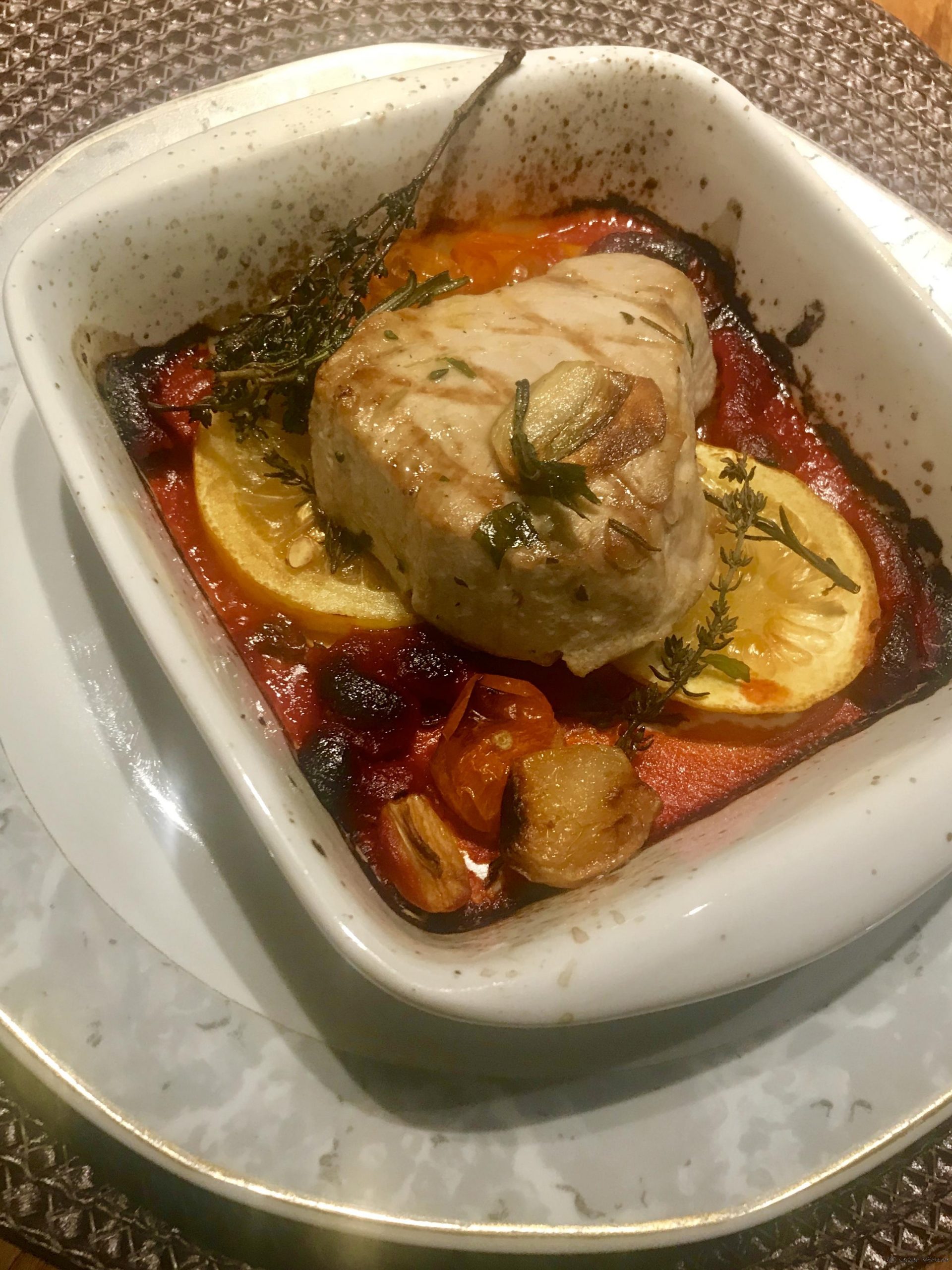 Mediterraner Fisch aus dem Ofen