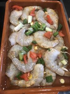Scampi al forno marinieren