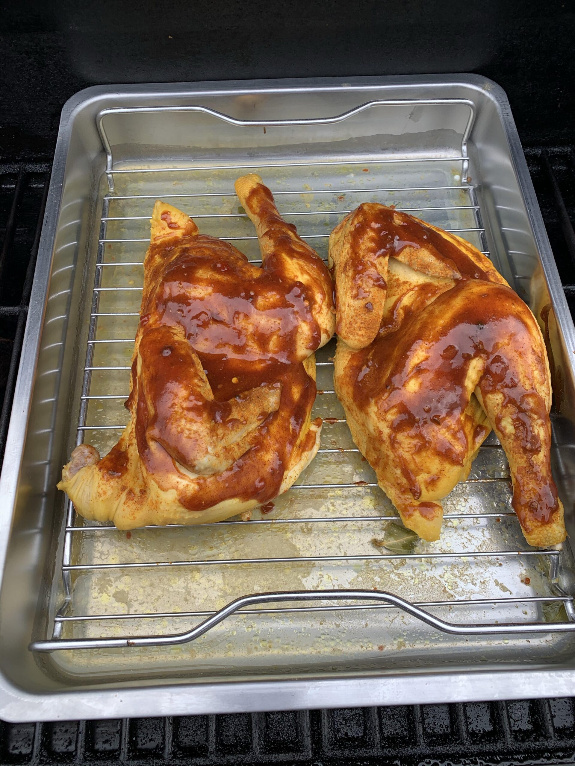Brathähnchen aus dem Römertopf