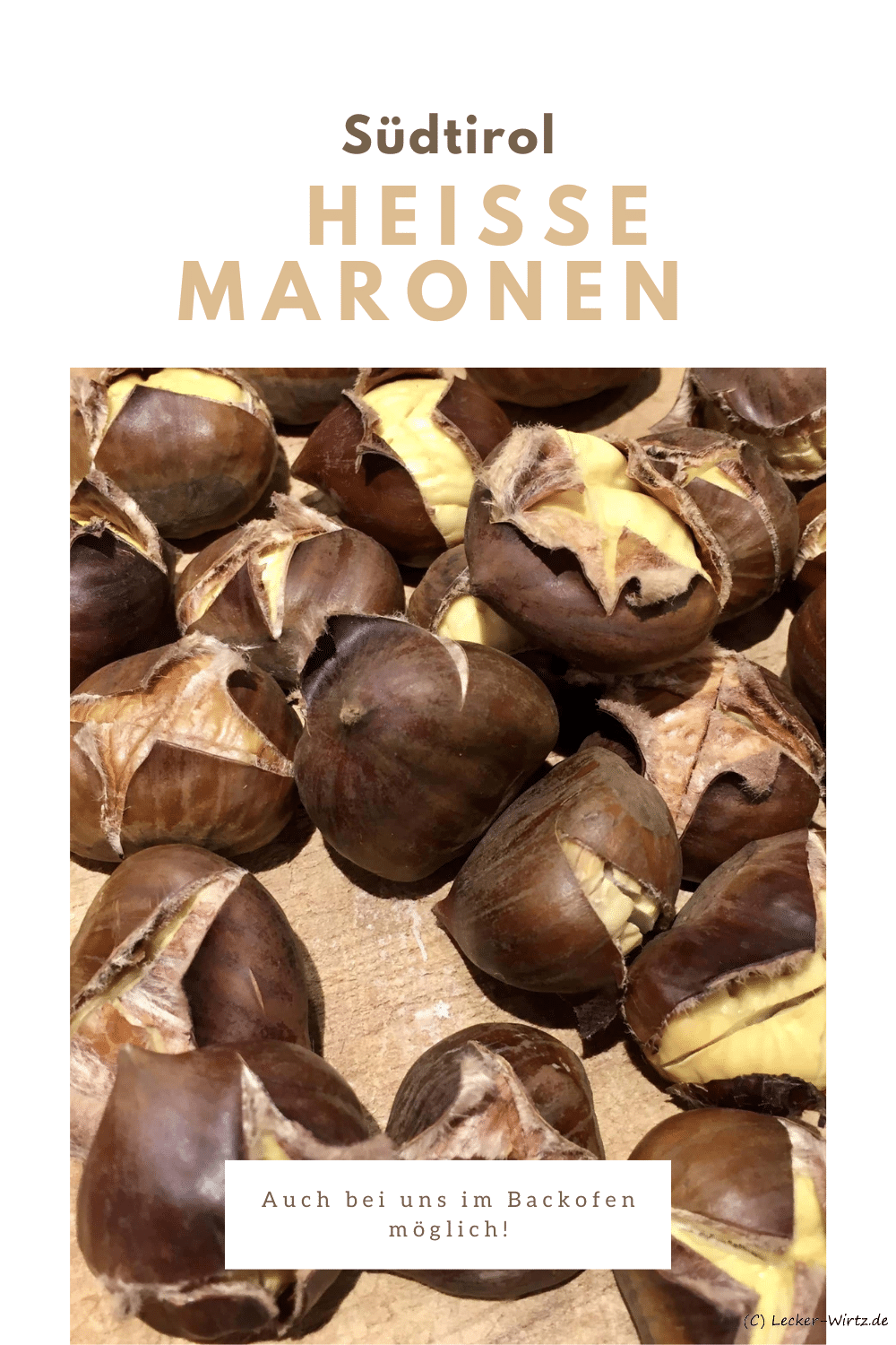 Heiße Maronen aus dem Ofen