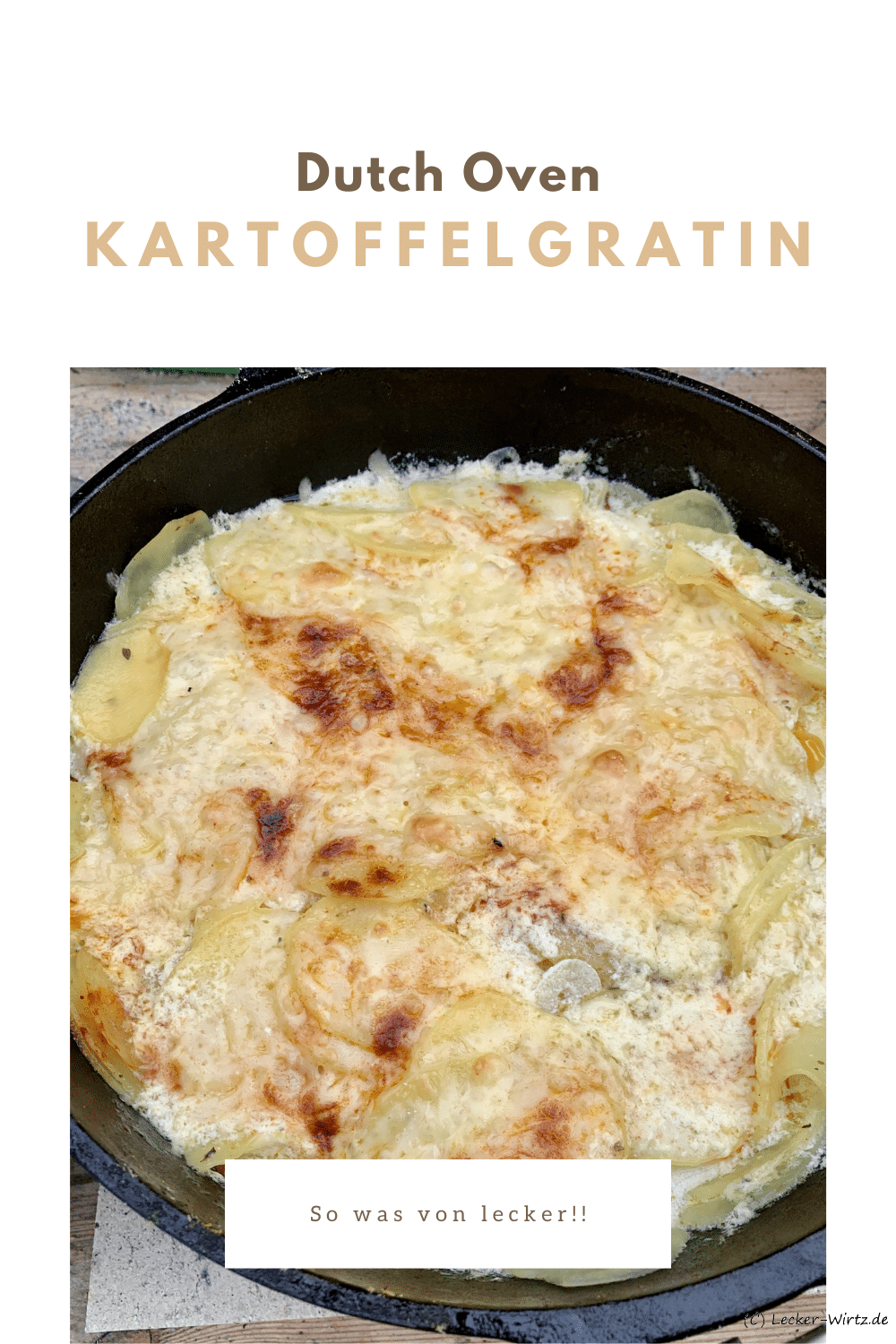 Kartoffelgratin im Dutch Oven