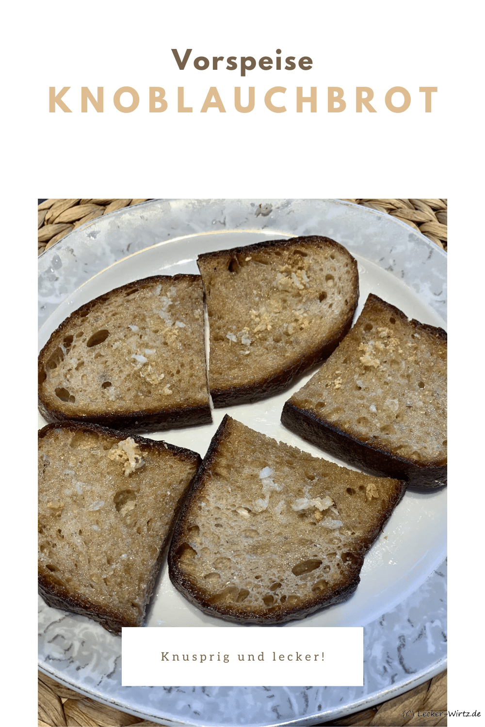 Knoblauchbrot mit frischem Knoblauch