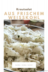 Krautsalat aus frischem Weißkohl
