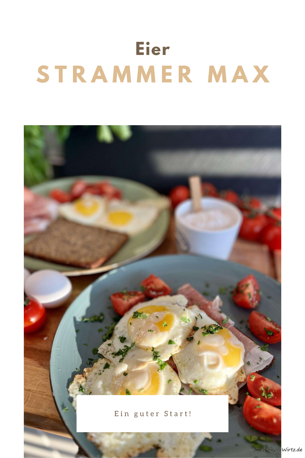 Strammer Max – two fried eggs on raw ham and slices of bread