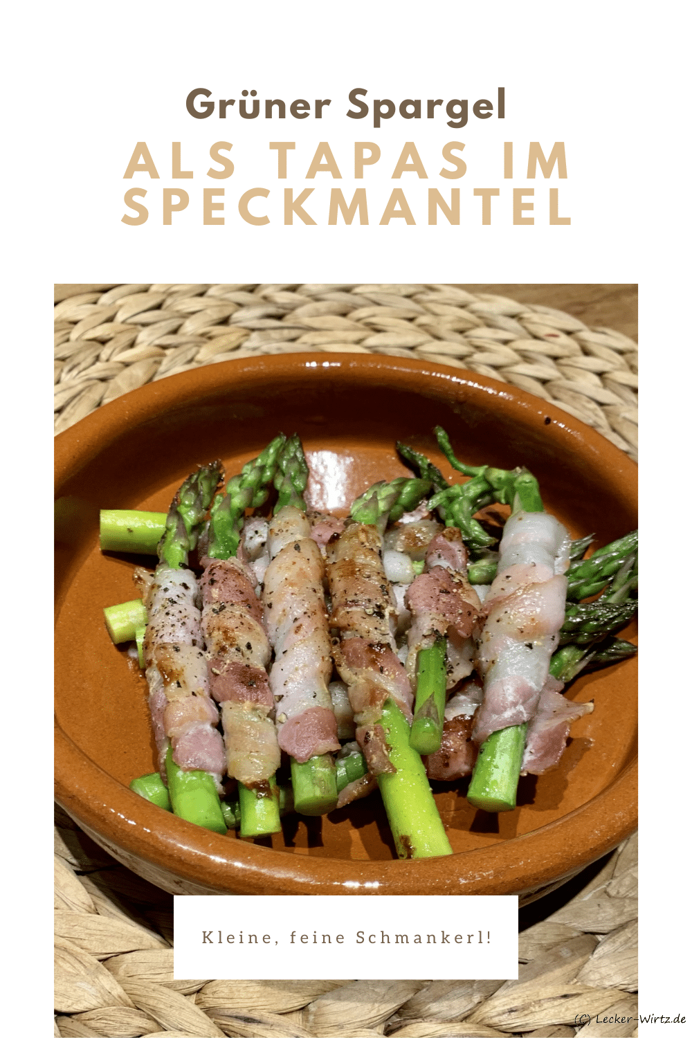 Grüner Spargel im Speckmantel