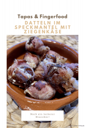 Datteln im Speckmantel mit Ziegenkäse
