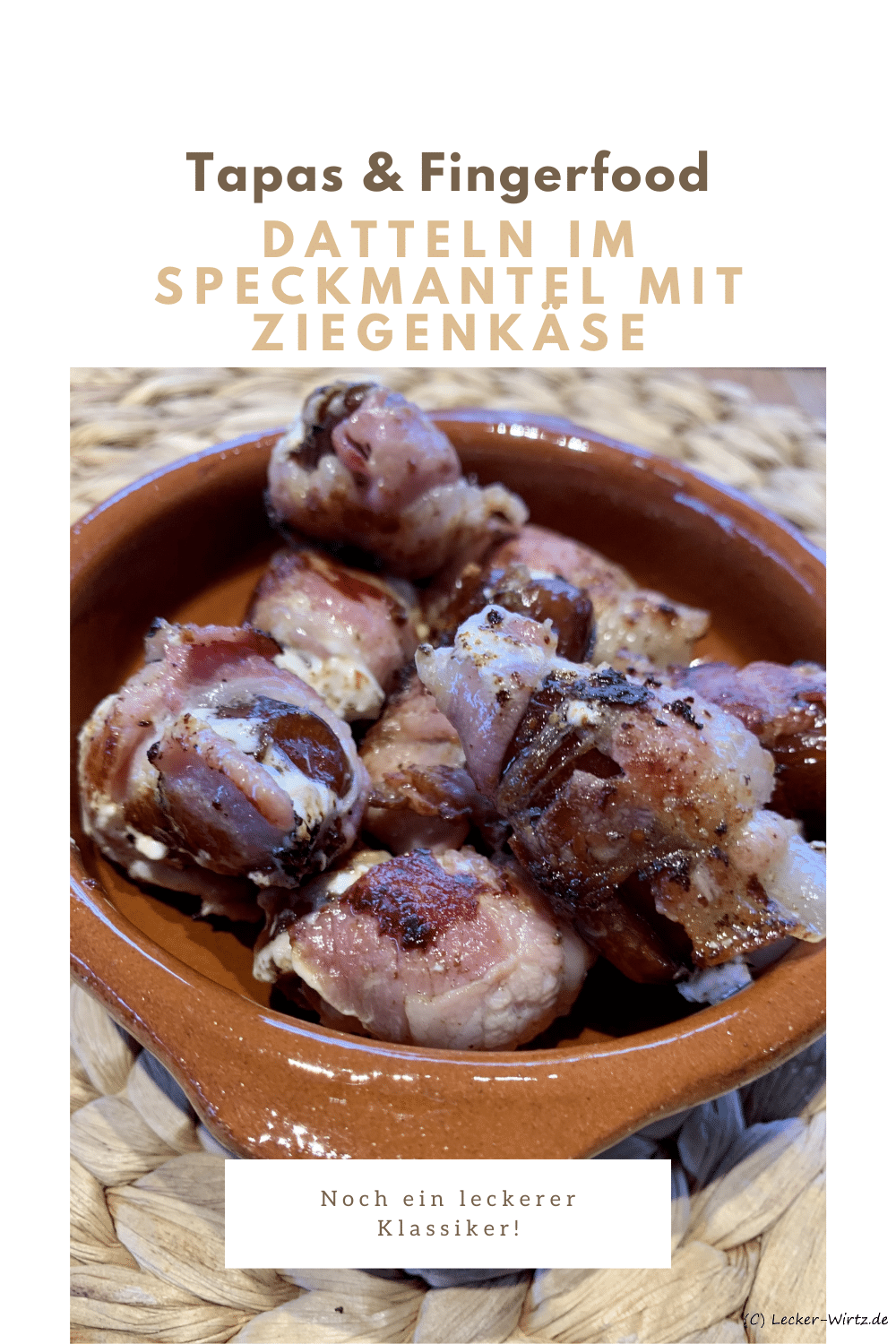 Datteln im Speckmantel mit Ziegenkäse