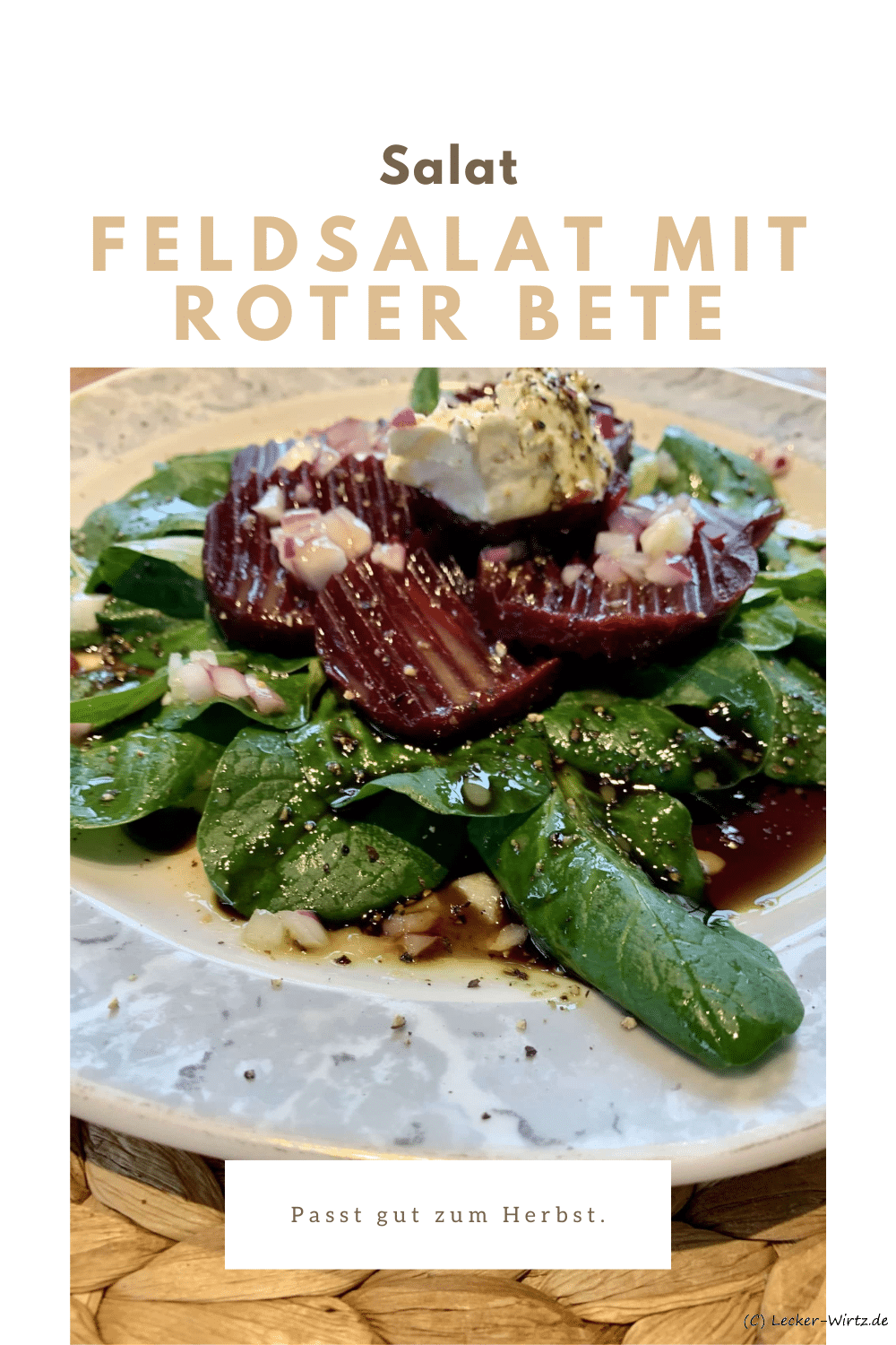 Feldsalat mit roter Bete