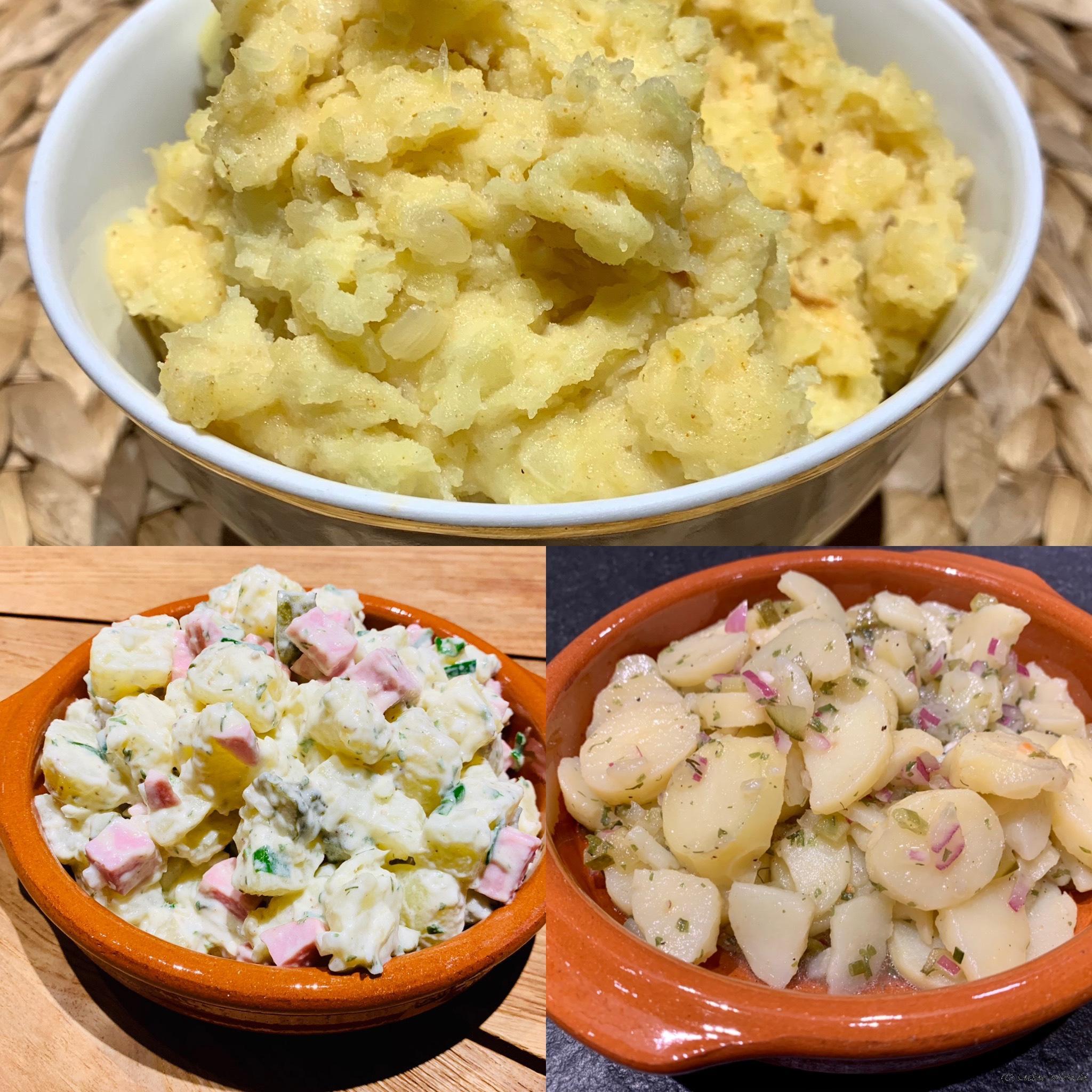 Bild von einer Person, die Kartoffelsalat isst.