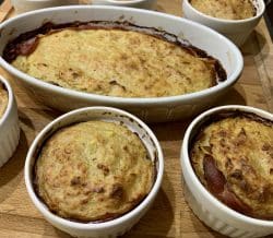 Kartoffelsoufflee im Baconmantel