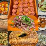 Eine Collage verschiedener türkischer Gerichte für einen leckeren türkischen Abend.