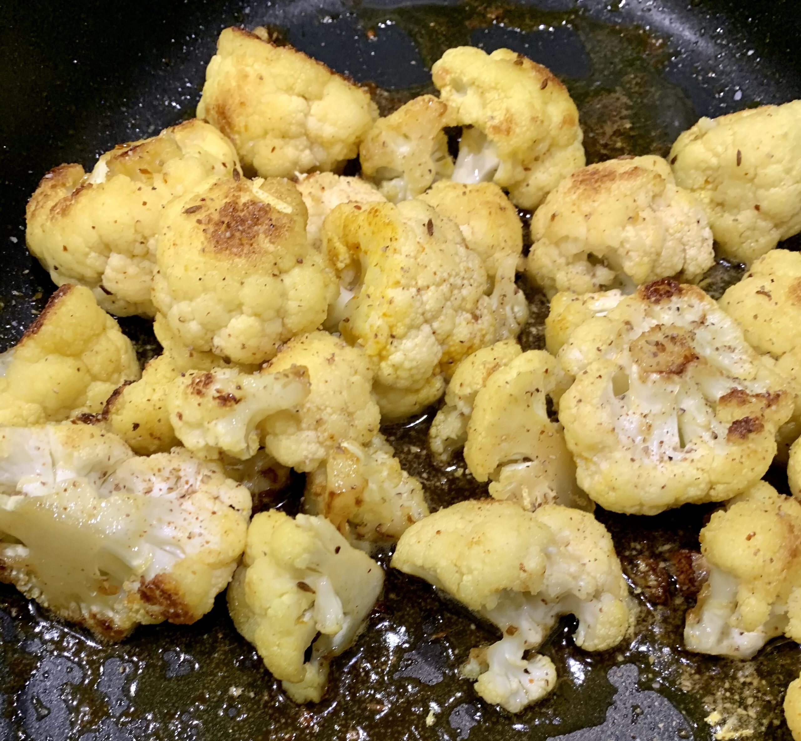 Blumenkohl in Sesamöl gebraten