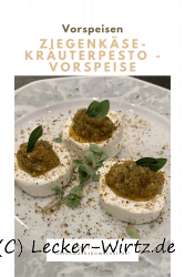 Ziegenkäse-Kräuterpesto – Vorspeise