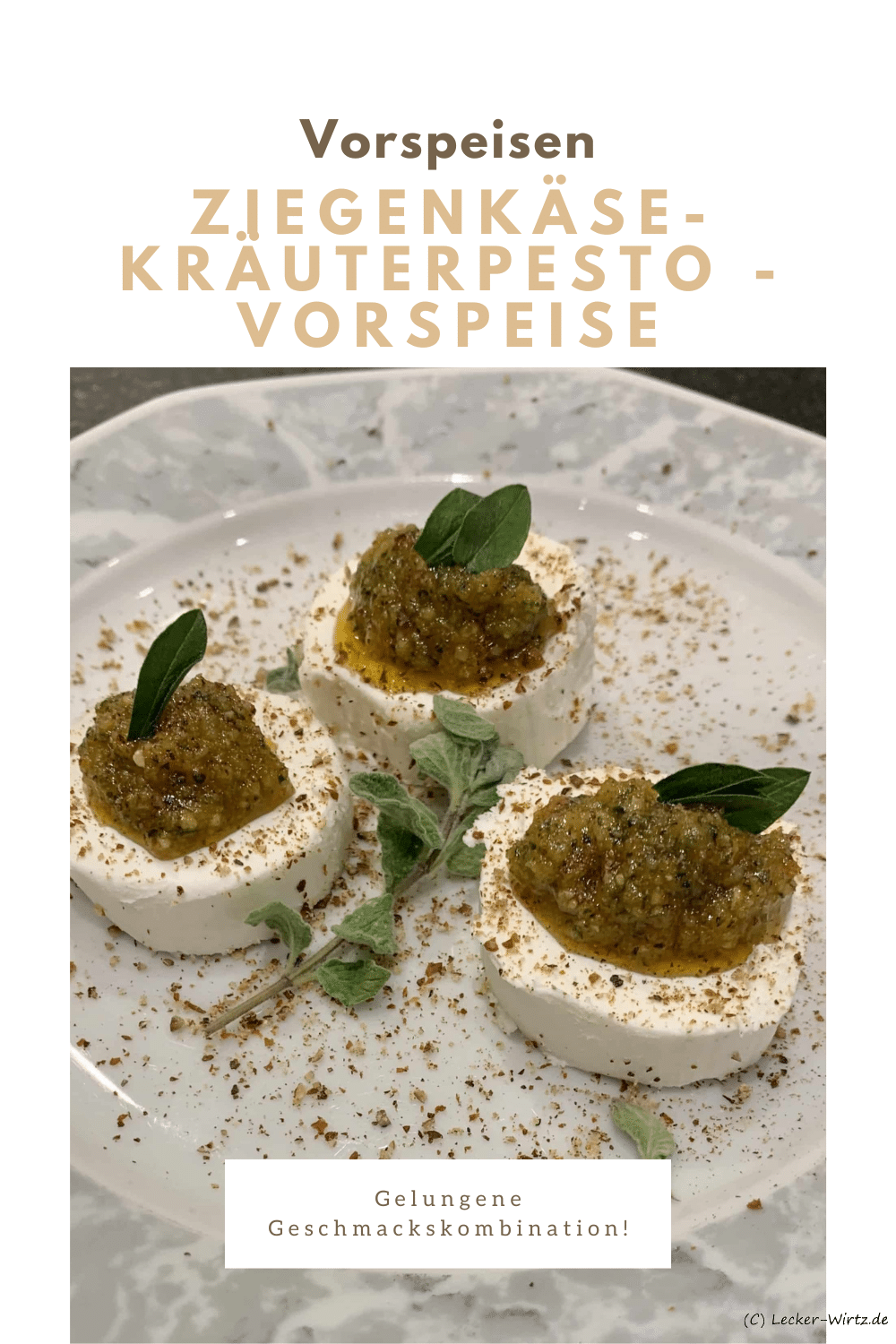 Ziegenkäse-Kräuterpesto – Vorspeise
