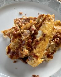 Chili Rührei mit Speck