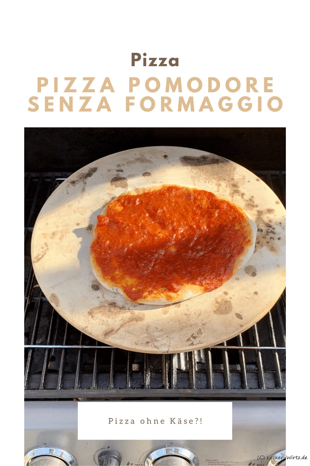 Pizza pomodore senza formaggio