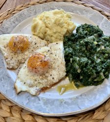 Spinat mit Kartoffelbrei und Spiegelei – Gründonnerstag