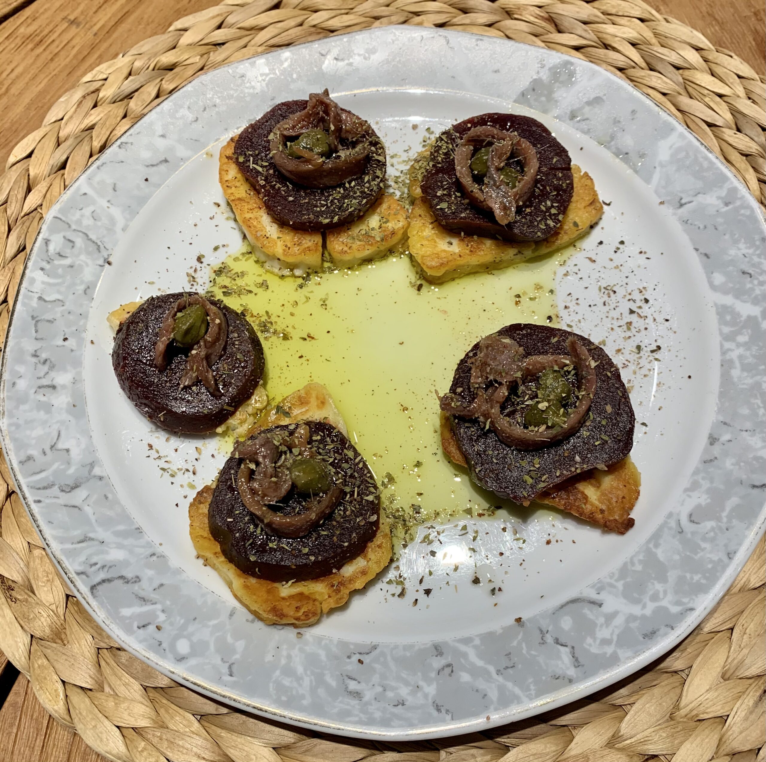 Halloumi mit Rote Bete