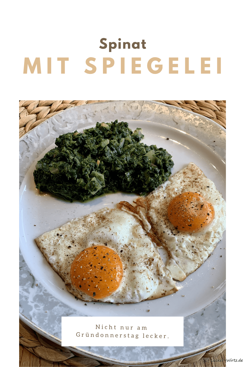Spinat mit Spiegelei