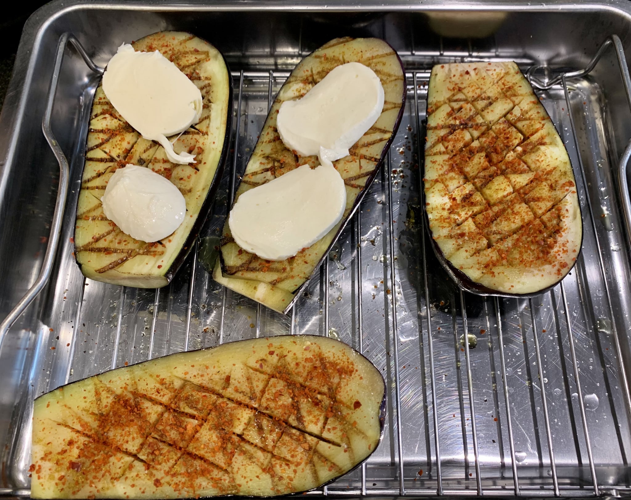 Marinierte Aubergine vom Grill ein sehr leckeres Rezept.