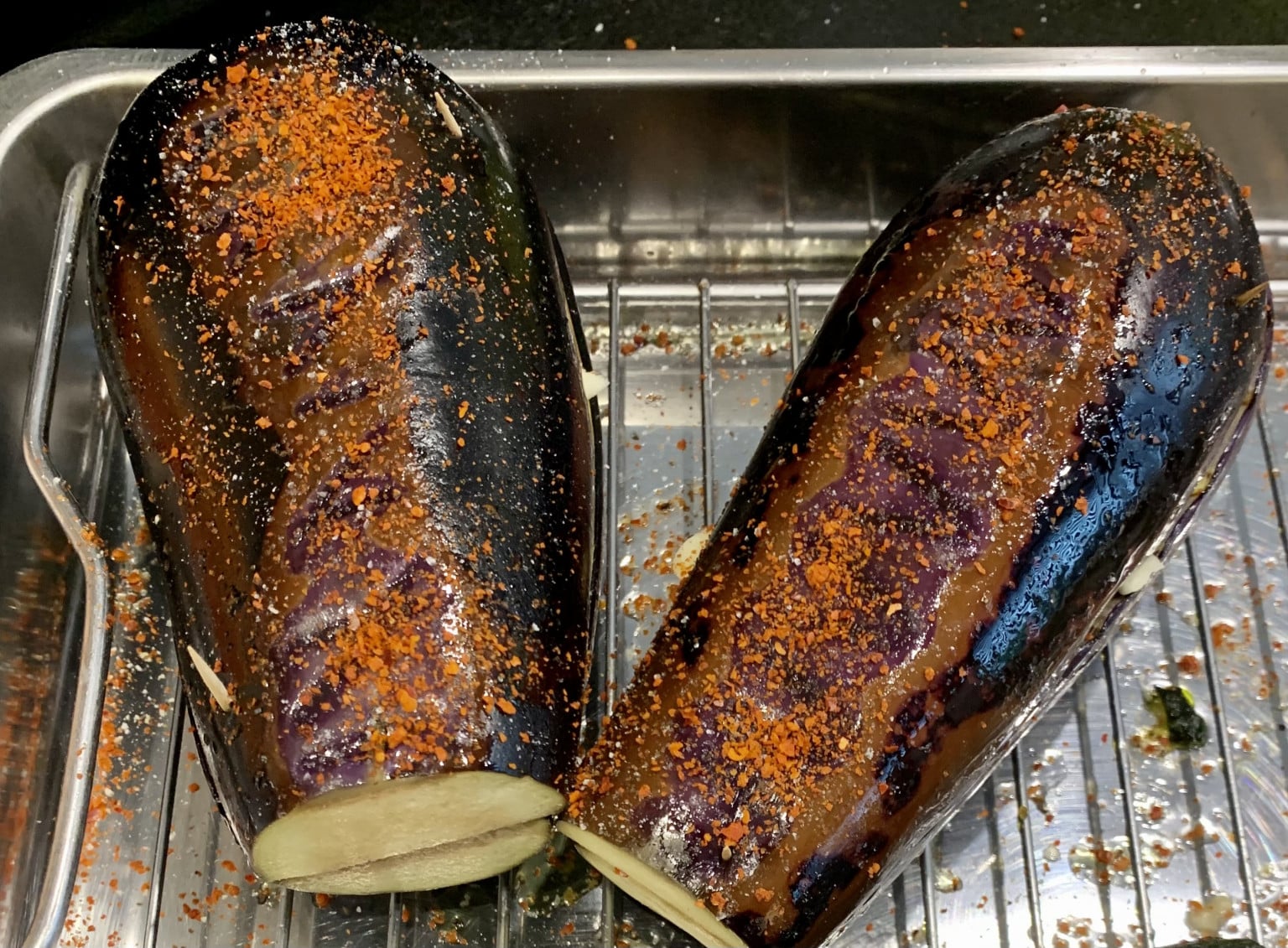 Marinierte Aubergine vom Grill ein sehr leckeres Rezept.
