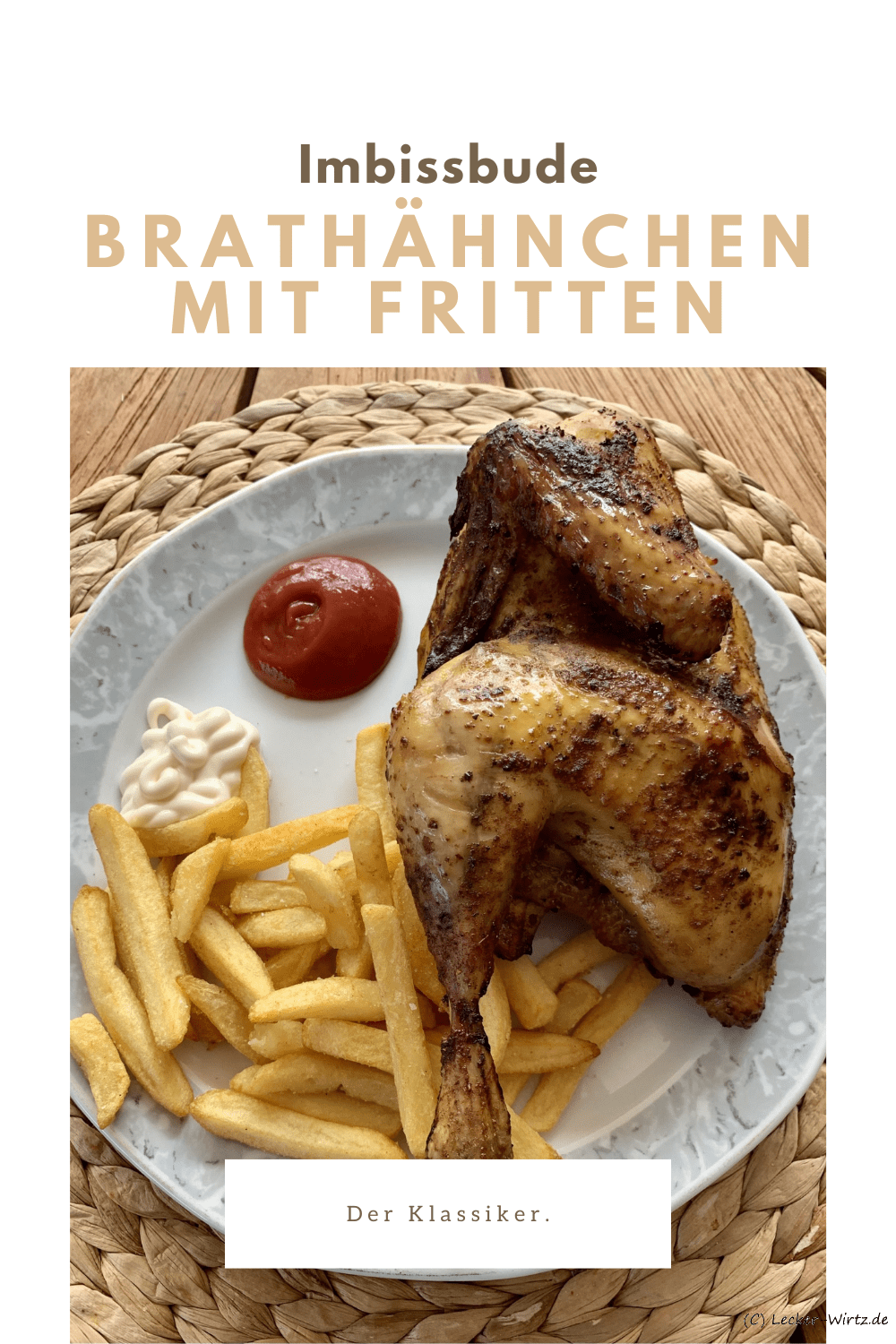 Brathähnchen mit Fritten