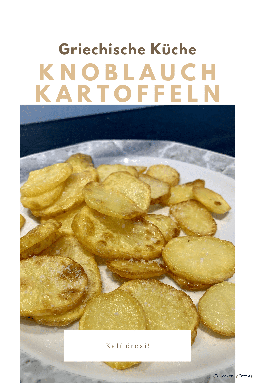 Griechische Knoblauch Kartoffeln