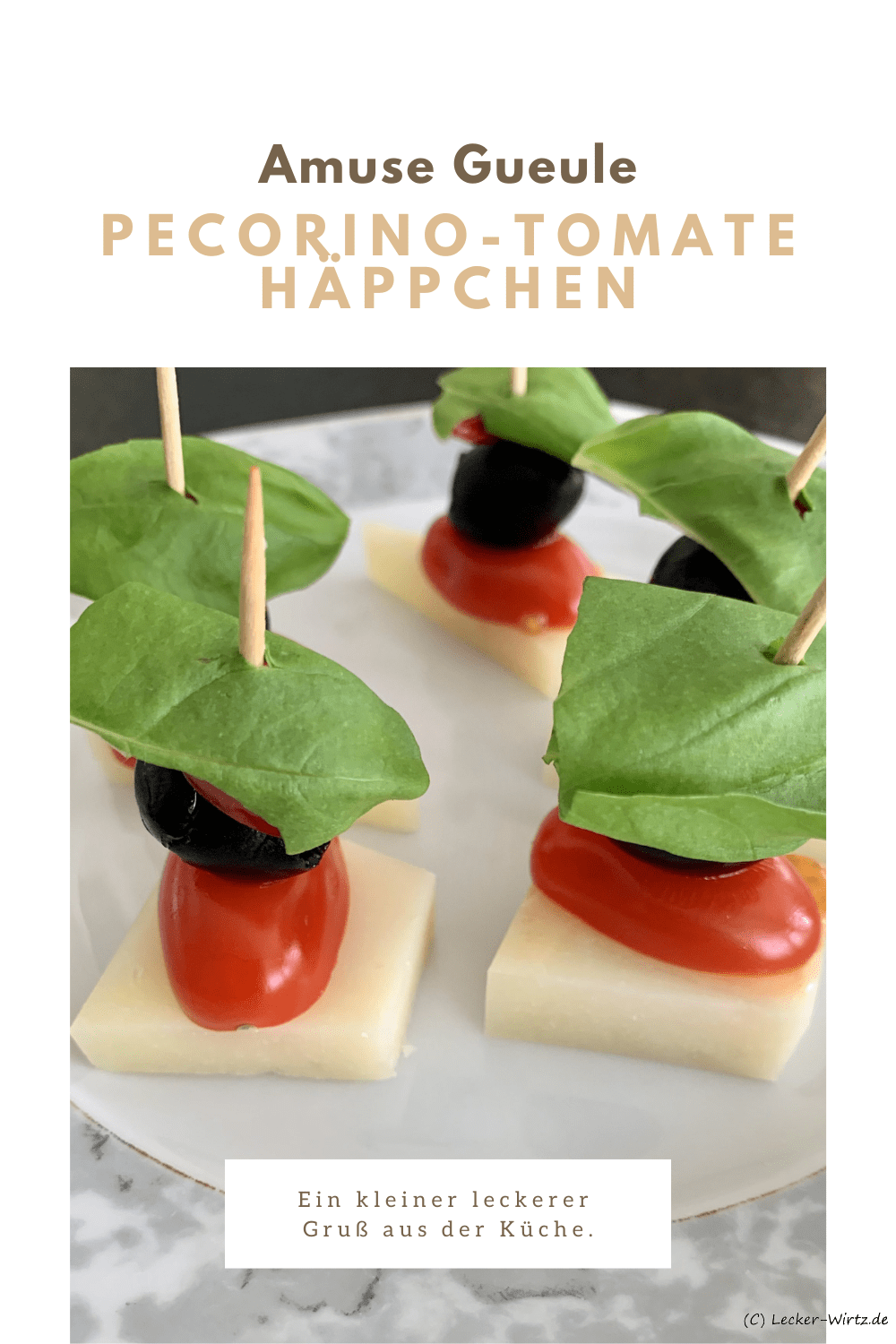 Pecorino-Tomate Häppchen