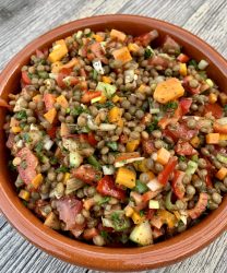 Linsensalat mit Kreuzkümmel