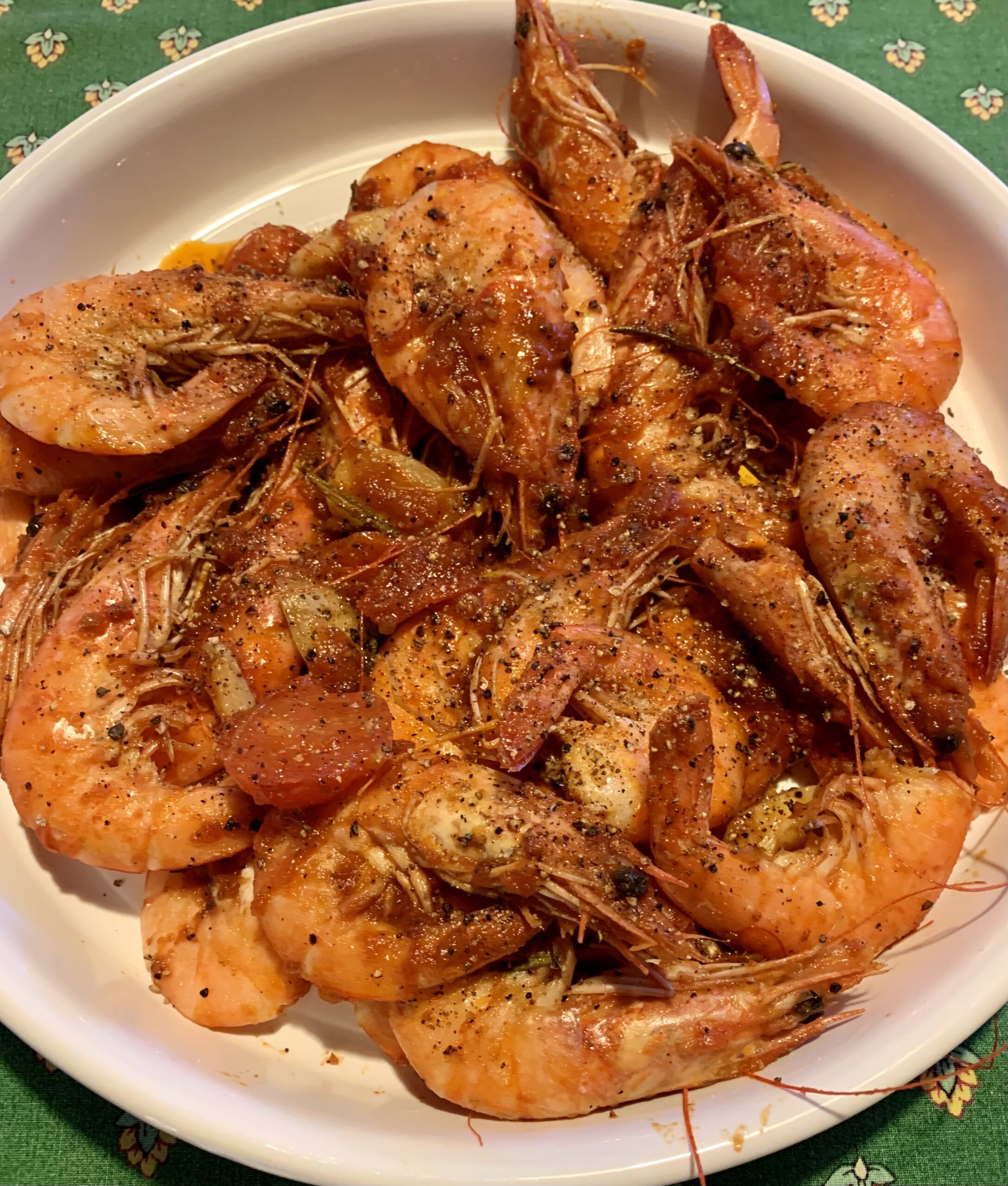 Crevettes sautées à la sauce tomate – gebratene Garnelen in Tomatensauce