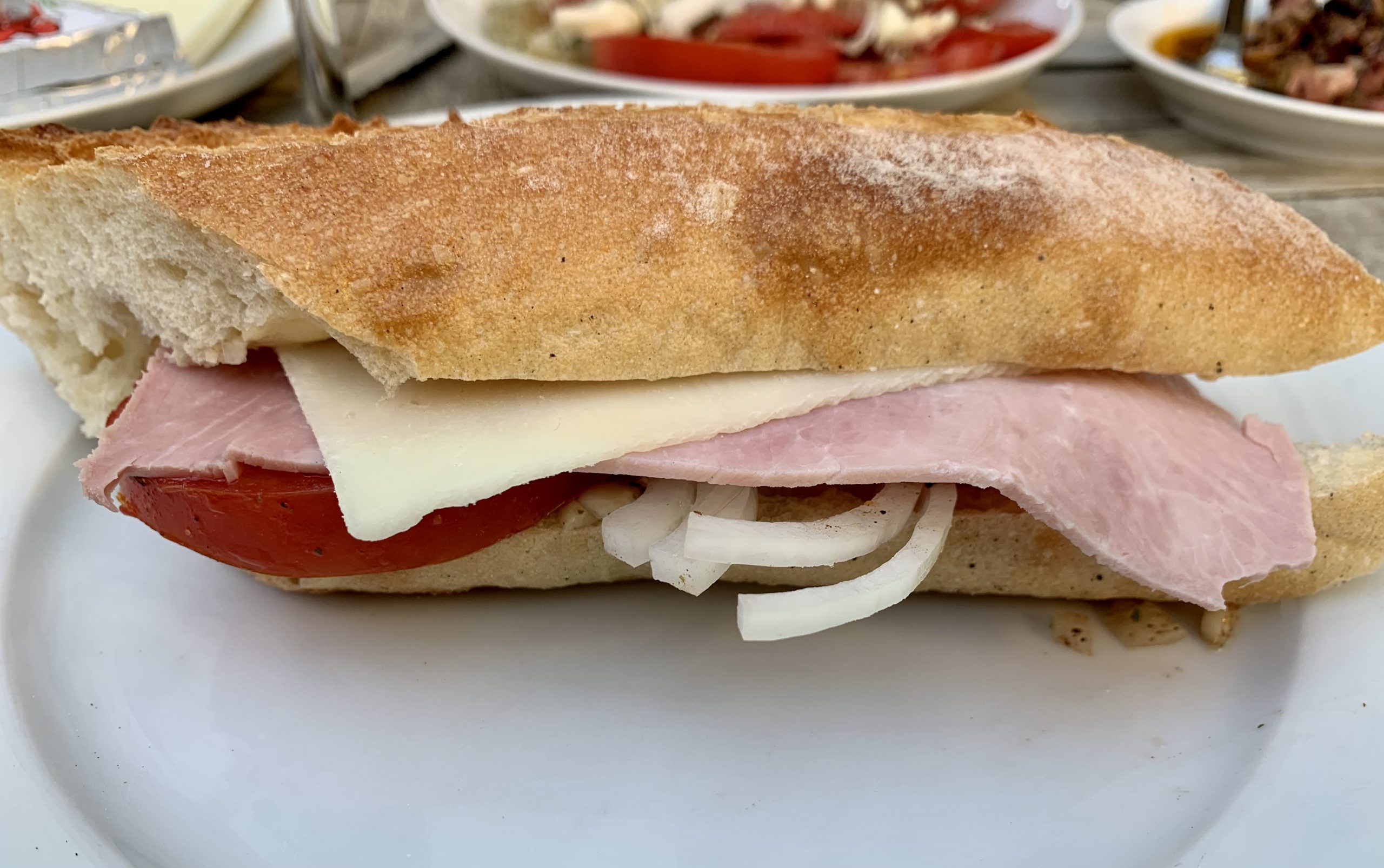 Käse-Schinken Baguette