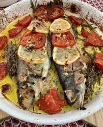 Truite fario gratiné – Überbackene Bachforelle aus der Ardéche