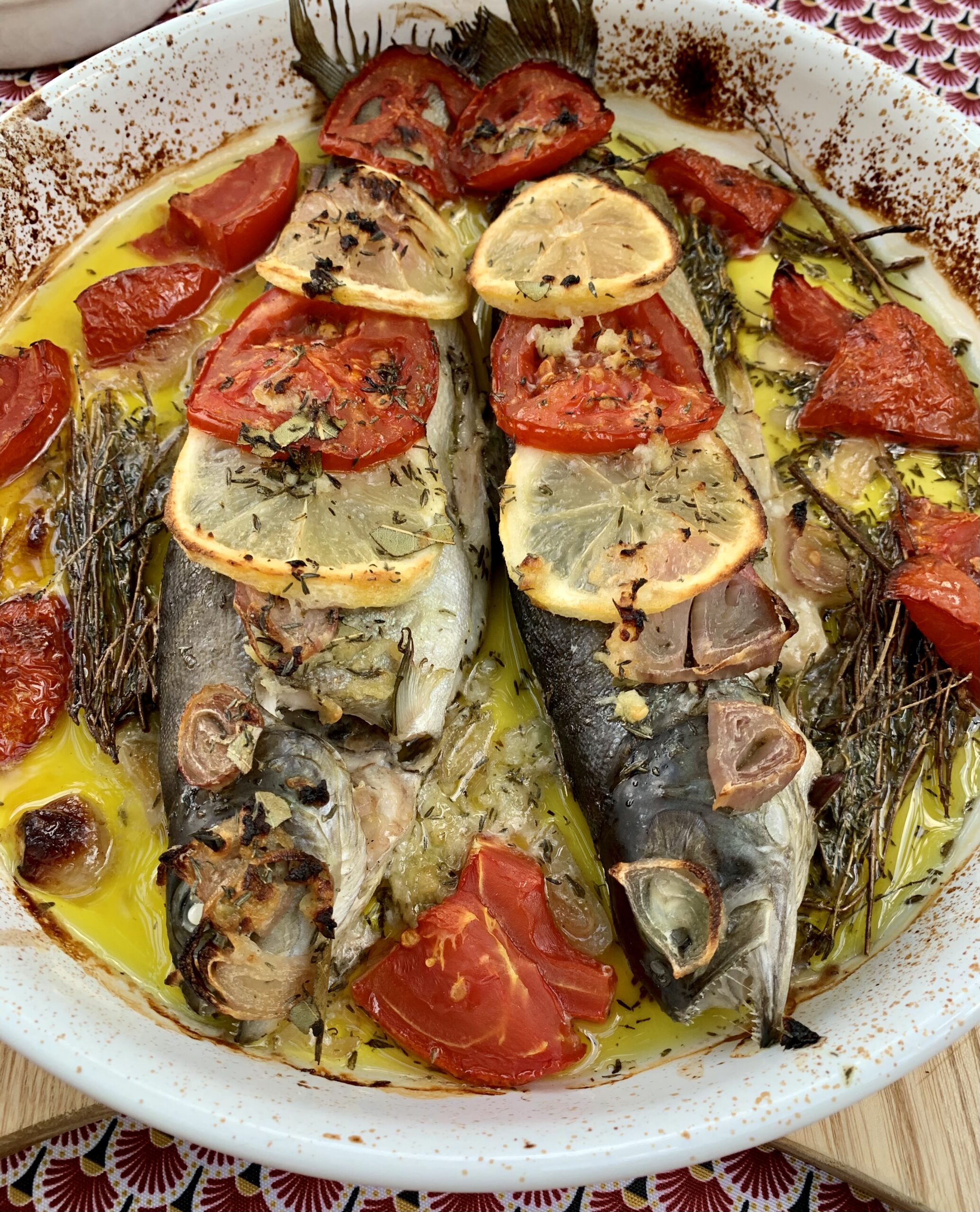 Truite fario gratiné – Überbackene Bachforelle aus der Ardéche