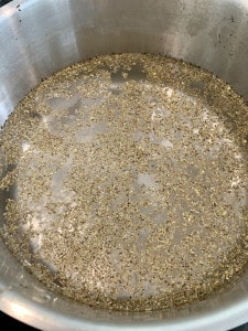 Wasser mit Natron, Salz und Bohnenkraut
