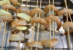 Garnelen Spieße mit Ananas