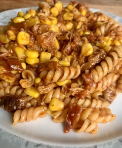 TexMex-Pasta mit Pulled Pork