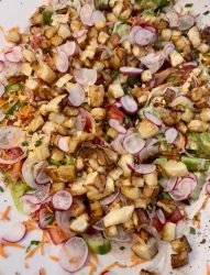 Sellerie-Radieschen Salat mit Obazda-Vinaigrette