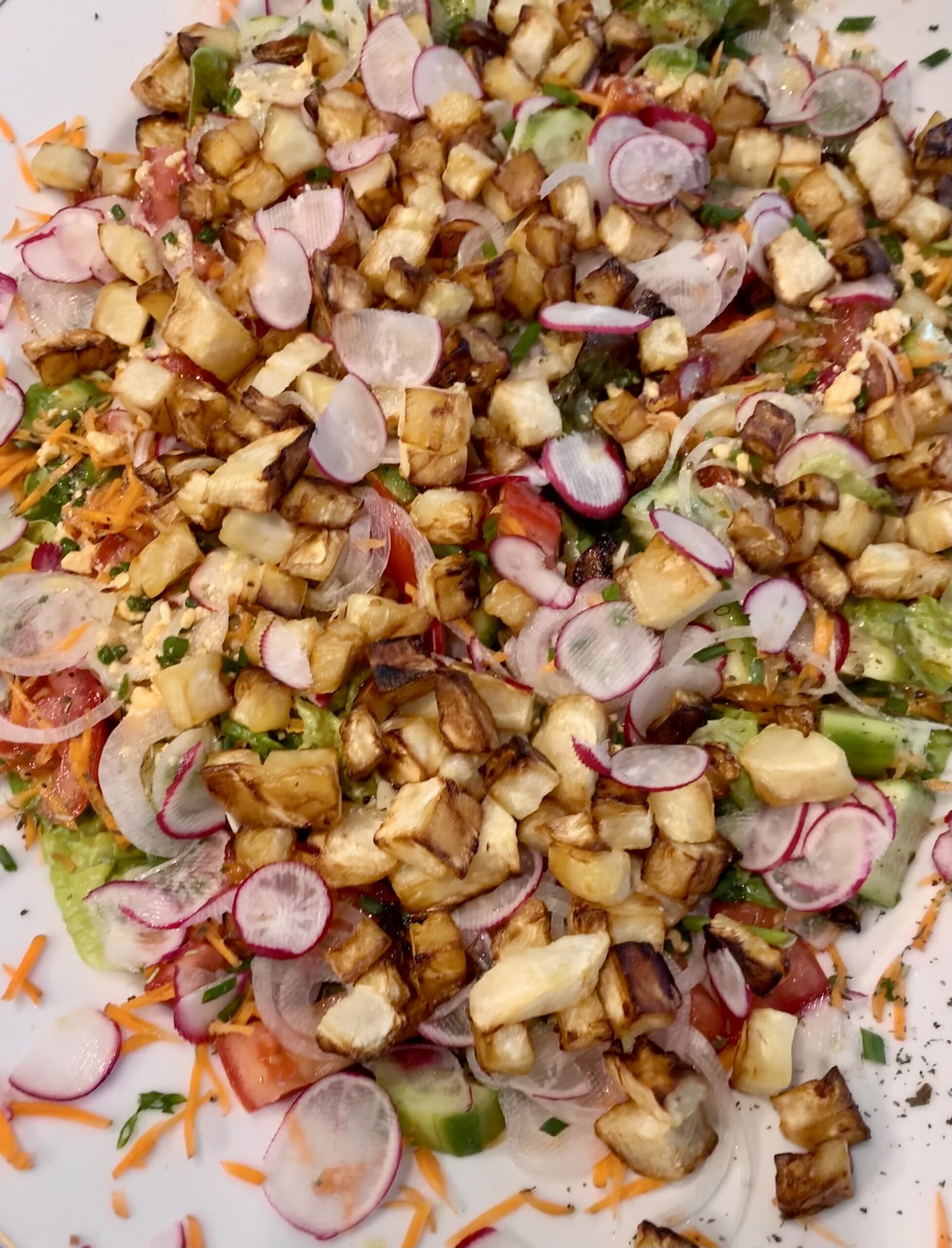 Sellerie-Radieschen Salat mit Obazda-Vinaigrette