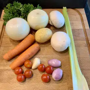 Gemüse-Zwiebelfond Zutaten
