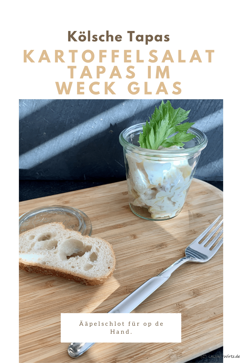 Kartoffelsalat Tapas im Weck Glas