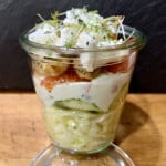 Hähnchen-Gyros Schicht Salat Tapas