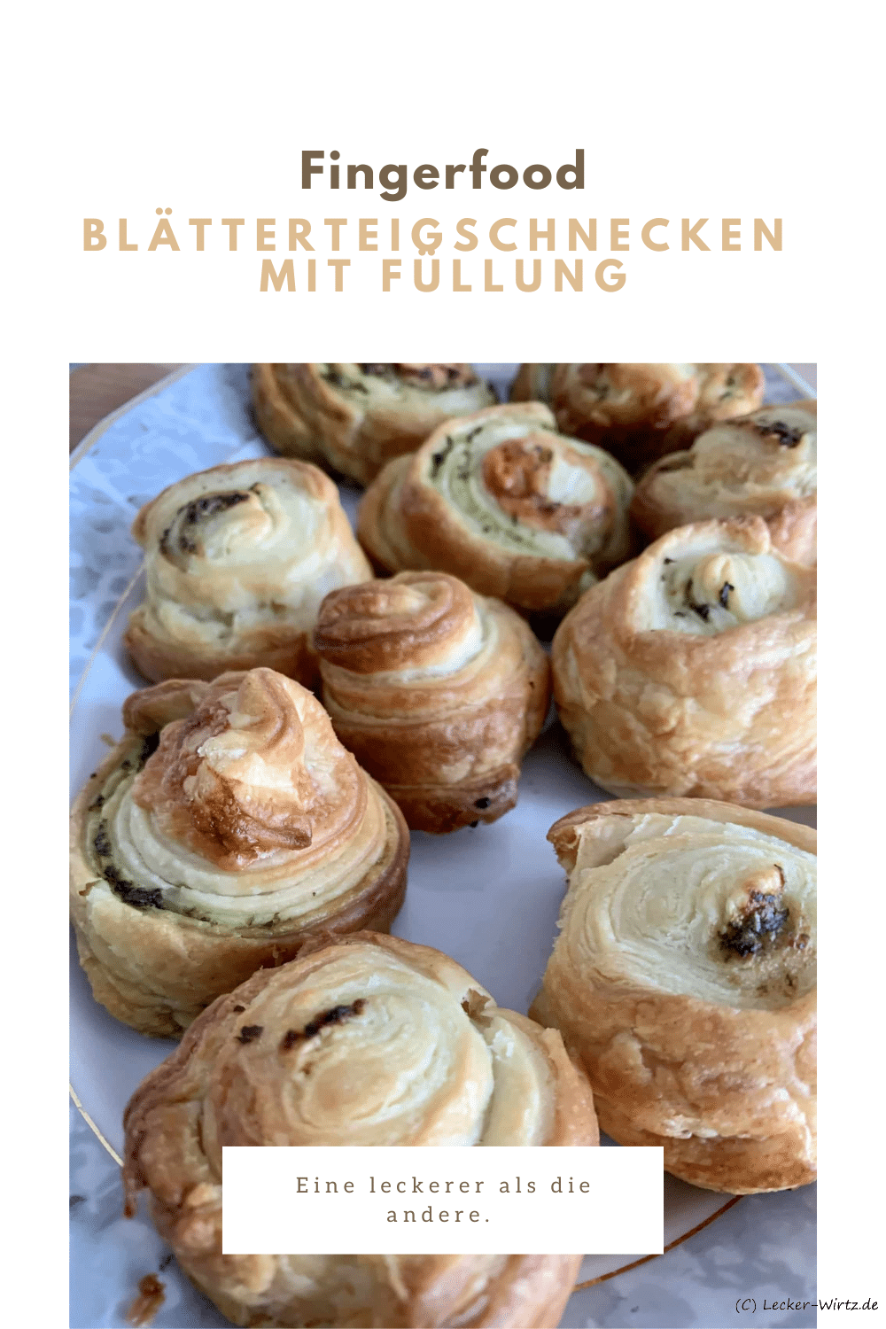 Blätterteigschnecken mit Füllung