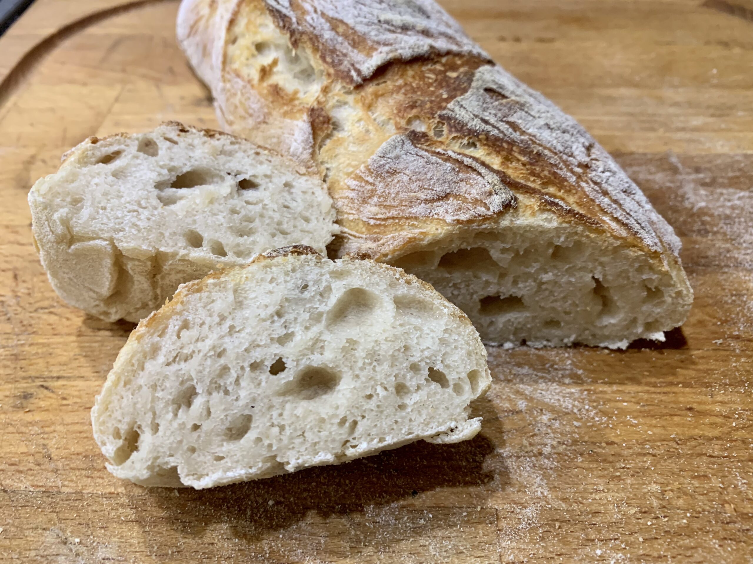 Sauerteigbaguette mit Farin T65 und lievito madre