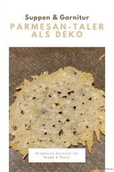 Parmesan-Taler als Deko